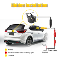 Caméra de recul mini pour voiture, 1080P CCD, écran partagé, vision nocturne, étanche IP68, ajustement universel, garantie 1 an