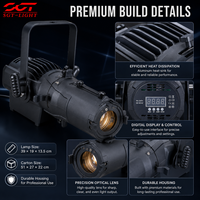 Projecteur de Scène LED Compact 60W à Faisceau Réglable 19-30 Degrés DMX512 Manuel pour Mariages et Événements