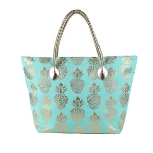 批发帆布手提袋带定制印刷标志的沙滩巴哈马纪念品袋海龟图案帆布沙滩手提袋 - Product Image 5