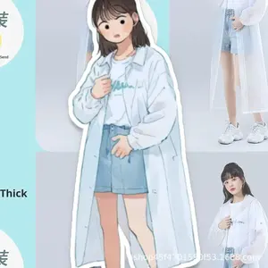 Imperméable long en PVC pour garçons, coupe-vent et imperméable, pour la randonnée et l'utilisation de vélos électriques par temps de pluie intense - Product Image 5