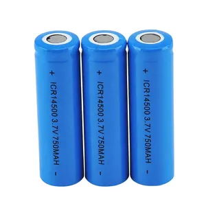 14500 3.7V 750mAh Rechargeable Li-ion Battery 14500 3.7V 750mAh Rechargeable Lithium ion Battery