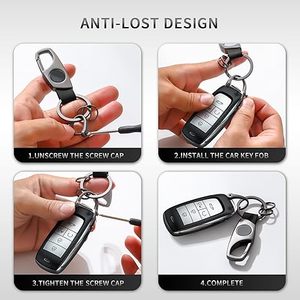 Porte-clés en cuir multifonctionnel anti-perte pour hommes et femmes, avec clip de verrouillage, idéal comme cadeau - Product Image 4