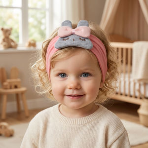 عصابة رأس أطفال جديدة بتصميم أوروبي أمريكي على شكل أرنب لطيف، مريحة وناعمة ومرنة - Product Image 3