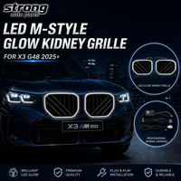 Gril Kidney Perak Facelift Elegan untuk BMW X3 G48 2025+ Generasi Baru Tampilan Diagonal Gril Bumper