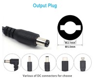 Fuente de Alimentación Enchufable de 12V 1A/3A/4A/5A 60W IP68 a Prueba de Agua, Material PC/ABS, con Enchufe Estadounidense para Uso en Exteriores, Precio de Fábrica