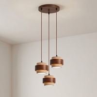 Lampe suspendue en pierre jaune pour îlot de cuisine, restaurant, style médiéval, en travertin et bois, lampe de plafond suspendue naturelle Wabi Sabi, 3 lumières