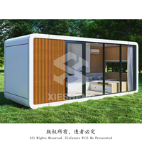 Casa Contenedor Prefabricada Modular Tipo Cabaña Apple, Casa Pequeña Prefabricada para Exteriores con Dormitorio, Cabaña Portátil