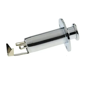 Chrome 6,35mm Mono Bass Jack Socket correa de guitarra botón salida Jack para piezas de guitarra eléctrica acústica - Product Image 3