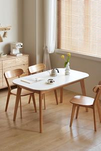 Mesa de Comedor Redonda de Madera Maciza de Estilo Nórdico Moderno P3112, Muebles para el Hogar de Madera de Caucho con Silla - Product Image 4