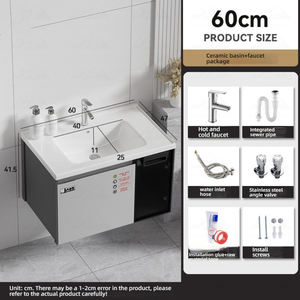 Meubles de salle de bain modernes Wayon étanche en céramique mural salle de bain <span class=keywords><strong>commode</strong></span> évier armoire de salle de bain - Product Image 5