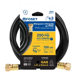 Scatola con 4 unità di tubo del Gas, nero, 3-8, 1.5 m - Product Image 3