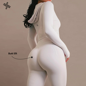 Produsen Pakaian Olahraga Khusus Spandex Pakaian Fitness Athleisure Wanita Pakaian Yoga Sportswear 2 Potong Set Pakaian Pilates Gym - Product Image 5