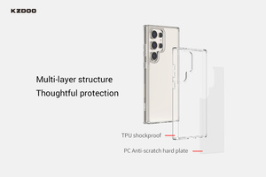 Per Samsung <span class=keywords><strong>galaxy</strong></span> S24 Ultra TPU PC trasparente custodia per telefono KZDOO <span class=keywords><strong>Guardian</strong></span> S24 plus elegante e semplice custodia Anti-drop - Product Image 3