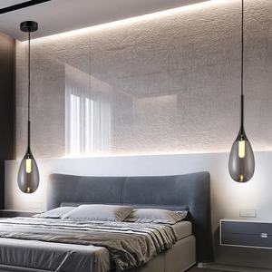 Lampade a Sospensione LED Moderne Minimaliste Regolabili in Altezza Lampadario a Goccia d'Acqua in Vetro per Bar e Ristoranti - Product Image 6