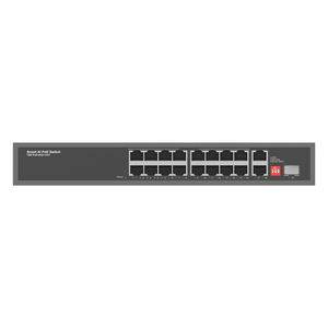 สวิตช์ PoE กิกะบิต 16 พอร์ต 16GE PoE+2GE+1SFP 300W IEEE802.3af/at สำหรับกล้องวงจรปิด IP - Product Image 1