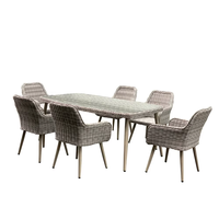 Ensemble de patio en rotin/osier synthétique moderne pour l'extérieur Mobilier de jardin traditionnel avec coussin pour la conversation et les loisirs