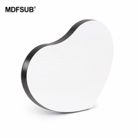 Plaques en MDF vierges pour sublimation en forme de cœur, 6x6 pouces, 9 mm, blanc brillant, personnalisables, certifiées CARB P2 REACH MDFSUB
