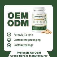 Capsules de stimulation de l'humeur en marque privée, soulagement du stress, soutien à l'équilibre de l'humeur, fabrication OEM ODM