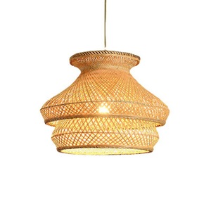 โคมไฟแขวนไม้ไผ่สไตล์จีนทรงกลม E27 หลอดไส้ ไฟตกแต่งบ้าน ดีไซน์เรียบง่ายสไตล์เซน - Product Image 3