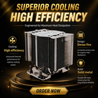 Dissipateur thermique actif pour processeur de serveur KYL4844-4UAI 4U pour AMD EPYC 8004 LGA4844 sTR5 Socket 350W TDP 92mm Ventilateur 4700RPM