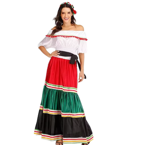 Wholesale <strong>Mexican</strong> Ethnic Dance Performance Costumes <strong>Dress</strong> up for the Program - Product Image 1