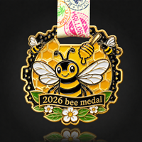 Médailles personnalisées pour apiculteurs Or Argent Bronze Récompenses en métal 3D en relief pour les associations d'apiculture Vente en gros à prix réduit