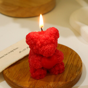 Decoración para Fiestas en Casa, Regalos de San Valentín, Oso de Rosas con Aroma, Vela Perfumada, Oso de Peluche de Amor, Oso de Rosas 3D, Velas de Rosas - Product Image 4