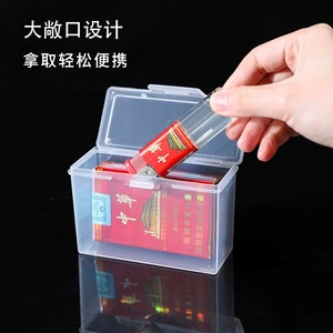 Transparent Plastic Cigarette Case Rectangular Portable For 20 Pack Thick Cigarettes Soft And Hard Cover Protection - Product Image 3