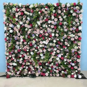 Lifelike Plant Texture <b>Artificial</b> Flower Wall 8ftx8ft Wedding Party Event Reception Background Decor - Product Image 4