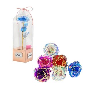 Regalo Personalizado para el Día de San Valentín para Mujer, Rosa Artificial con Luz LED y Flores Secas, con Caja - Product Image 1