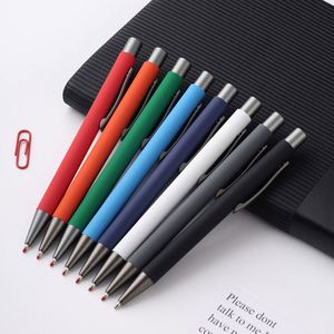 OEM&ODM Customized Aluminum Ballpoint <b>Pens</b> Soft-touch Rubber Coating UV Printing Engrave Logo <b>Pen</b> Gunmetal Clip Black/Blue Ink - Product Image 2