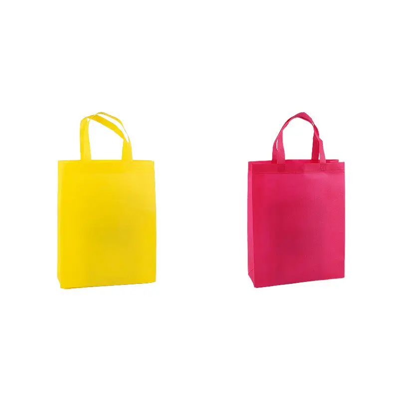 Cheap price Low MOQ Different Colors Printable, 100% Polypropylene T-Shirt/W Cut Shopping Bags Non woven Fabric Bags/