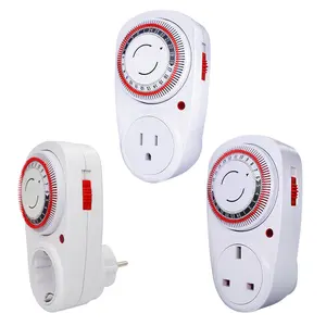 24 Hour Plug-in Programmable Mechanical Electrical EU /US /UK Plug Program Timer Power Switch Energy Saver Temporizado