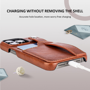 Dành Cho <span class=keywords><strong>iPhone</strong></span> 12 Ốp Lưng PU Điện Thoại Di Động Ốp Lưng Có Khe Cắm Thẻ Chèn Ví Điện Thoại Ốp Lưng Cho <span class=keywords><strong>iPhone</strong></span> 13 14 Pro Max - Product Image 4