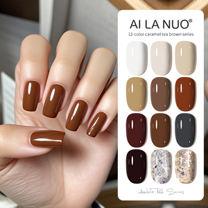 AILANUO ชุดสีเจลทาเล็บ 12 สี สำหรับฤดูใบไม้ร่วง-ฤดูหนาว คอลเลคชั่นสีเจลนีออน ปราศจากสาร TPO และ HEMA รับผลิตเจลทาเล็บแบบ OEM ภายใต้แบรนด์ของคุณเอง - Product Image 5