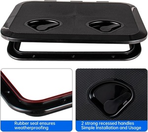 Nouveau couvercle de trappe d'accès au pont de bateau rectangulaire en plastique 14.8 "x 14.6" /17.3 "x 12.4" /20 "x 18"/24 "x 14"/24 "* 9.6" trappe de hublot marin - Product Image 3