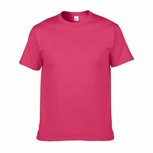 Design Direct Supplier Pink T-shirt Thin Cotton Puff Print Own Design Compression Double Layer Crew Neck Daily Wear T-shirt - Product Image 1