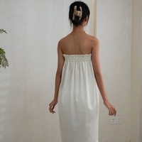 Blanc Satin Femmes Doux Wrap Serviette Douche Wrap Robe Léger Spa Corps Wrap Fermeture Réglable Peignoir