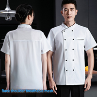 Uniformes de chef professionnels, veste de chef classique à double boutonnage, veste de chef unisexe, chemise de cuisine à manches longues/courtes pour restaurant