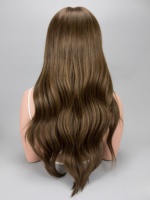 Peluca de Cabello Humano Virgen con Nudos Judíos, Ondas Corporales, Balayage Rubio Ceniza, Top de Encaje, 180% de Densidad para Uso Diario Femenino