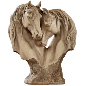 Resin animal horse head bust Home office car desktop decoration statue