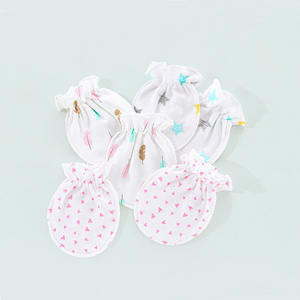 Des dizaines d'impressions de dessins animés nouveau-né anti-rayures visage été mince bébé mitaines mitaines nouveau-ne coton anti-rayures bébé gants - Product Image 4