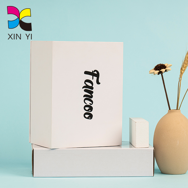 Factory high quality custom paper box manufacturer magnetic white clothing packaging box for dress