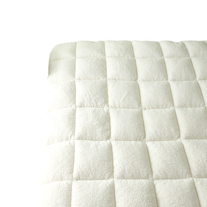 Protège-matelas <span class=keywords><strong>douillet</strong></span>, chaud et confortable, amovible, avec jupe de lit intégrée, rembourrage en fibres spirales, <span class=keywords><strong>surmatelas</strong></span> en sherpa pour hôtel - Product Image 1