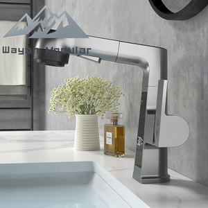 Robinet de lavabo de salle de bain moderne Wayon en alliage de cuivre gris bronze avec affichage numérique extractible - Product Image 4