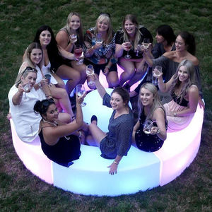 Impermeable LED iluminado muebles al aire libre barra curva taburete banco para club de noche - Product Image 5