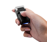 Lecteur de codes-barres 2D mains libres USB pour le suivi des colis, avec lecture par doigt et alerte vibrante - Conception ultra-légère
