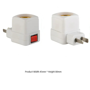 Vente en gros e27 lampe support tête bouton monté sur prise murale Led veilleuse prise avec interrupteur <span class=keywords><strong>adaptateur</strong></span> E27 bouton poussoir - Product Image 4