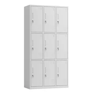 Thương Hiệu Sản Phẩm Mới Locker Phòng Tập Thể Dục Khóa Lưu Trữ Tủ 9 Cửa Locker Nhiệm Vụ Nặng Nề Thép Locker