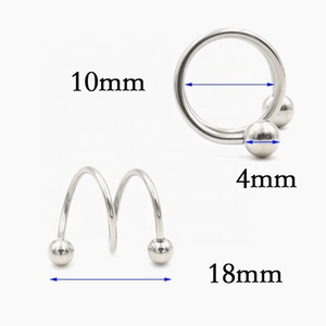Boucles d'oreilles tendance en acier inoxydable, style punk, <span class=keywords><strong>spirale</strong></span> hélice, clou d'oreille, anneau de lèvre, <span class=keywords><strong>piercing</strong></span> de nez, <span class=keywords><strong>piercing</strong></span> de cartilage pour femme, bijoux de corps - Product Image 4